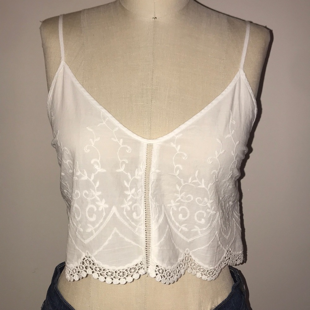 White crop top